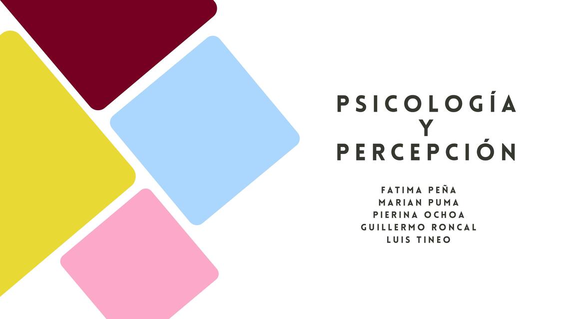 Psicología y percepción 