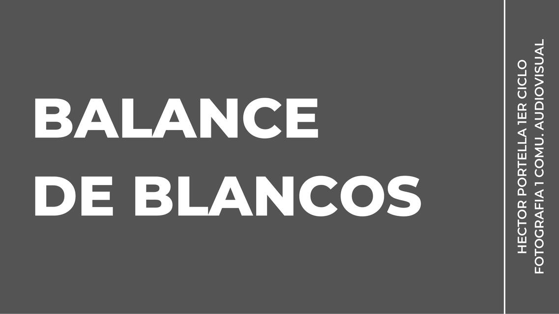 Balance de blancos