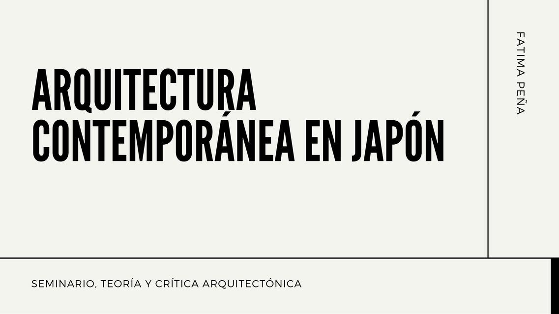 Arquitectura contemporánea en Japón