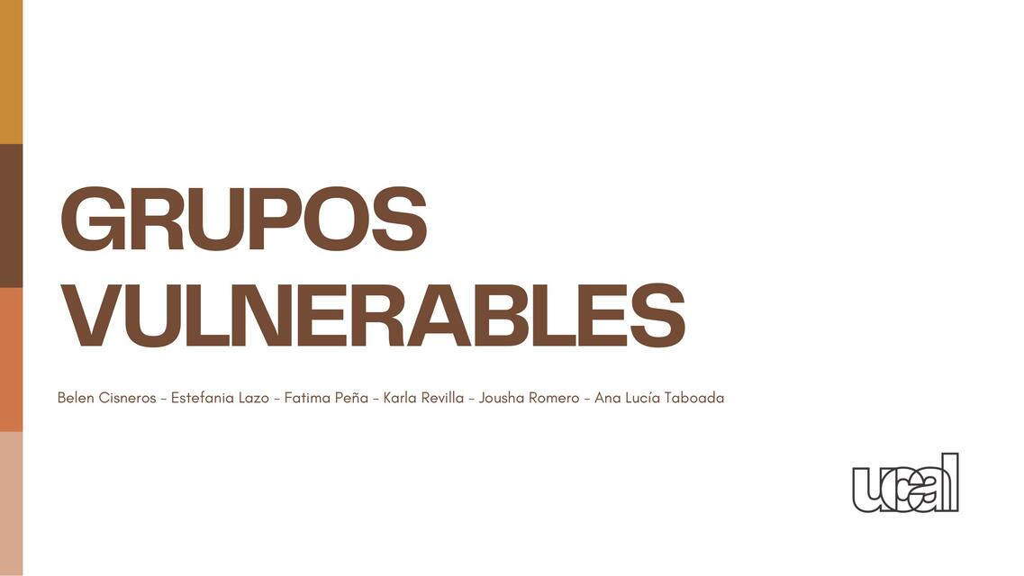 Grupos vulnerables