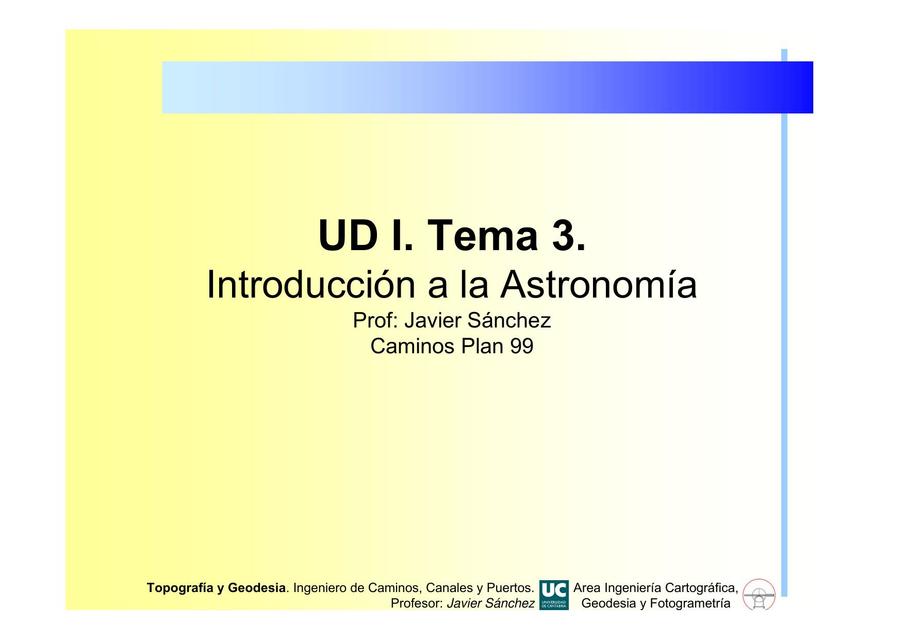 Introduccion A La Astronomia