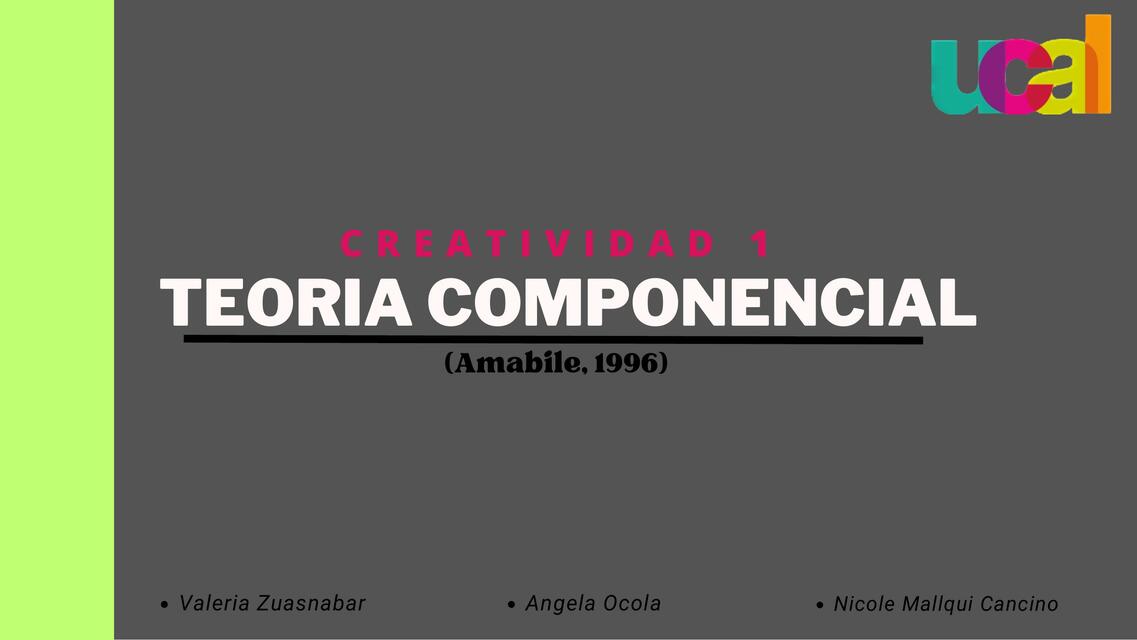 Teoría Componencial