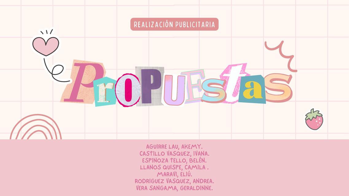 Propuestas productos  