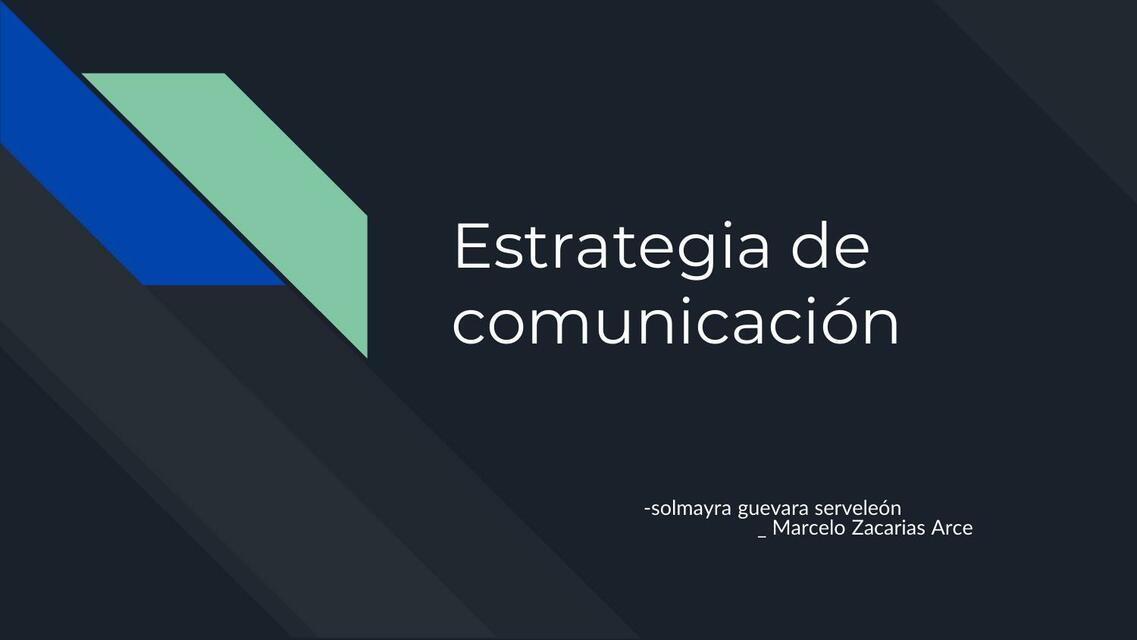 Estrategia de comunicación