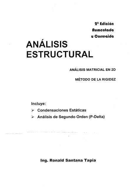 Libro de analisis estructural matricial en 2d Sant