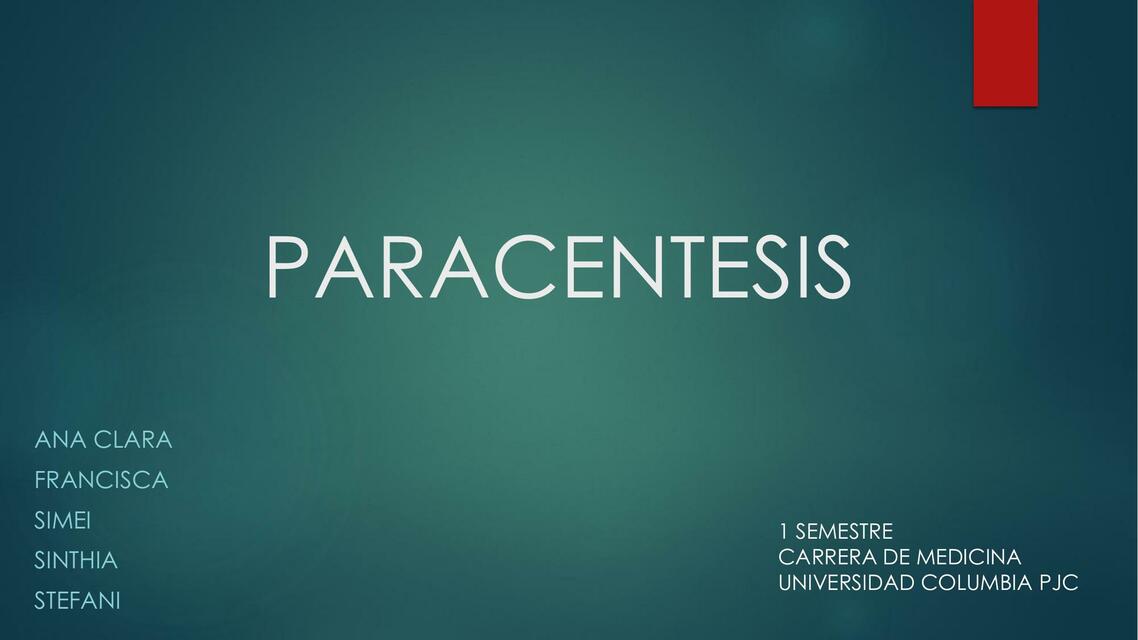 Paracentesis 