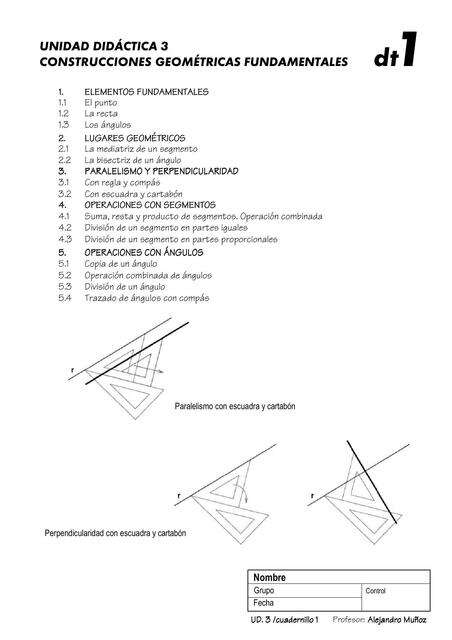 Las construcciones geométricas fundamentales 