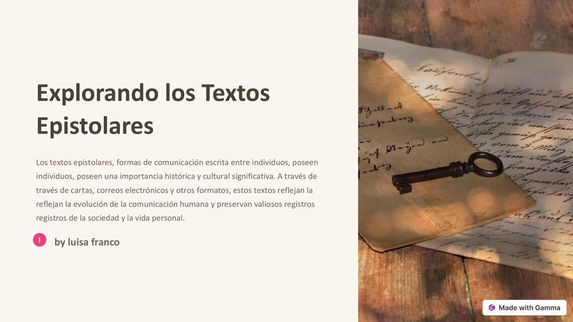 Explorando los Textos Epistolares