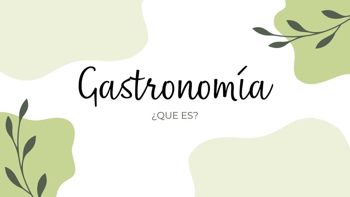 Gastronomía 