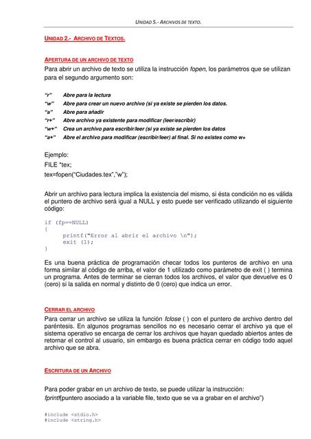 Unidad 5 Archivos de Texto