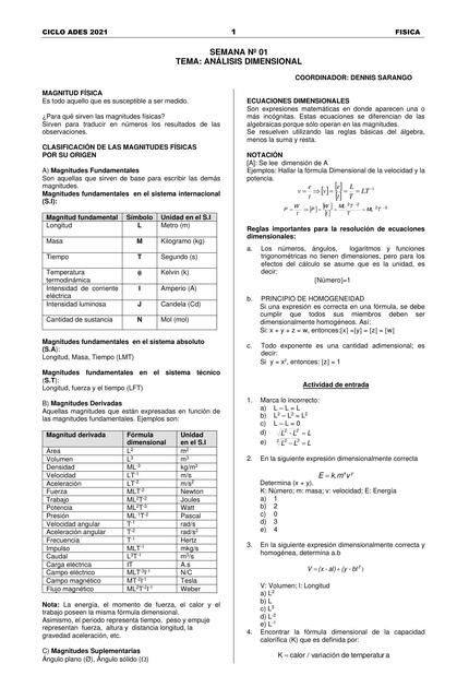 Analisis dimensional 