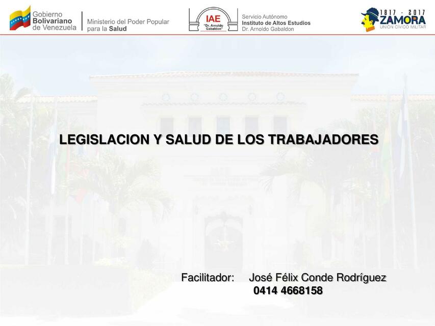 Legislacion y salud de los trabajadores 