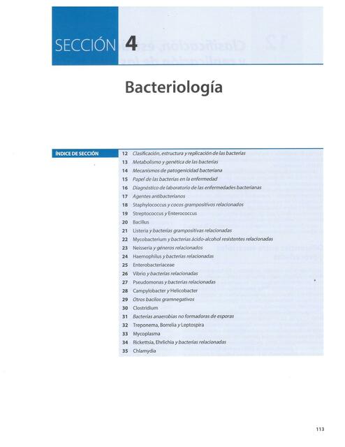 Sección 4 Bacteriología 