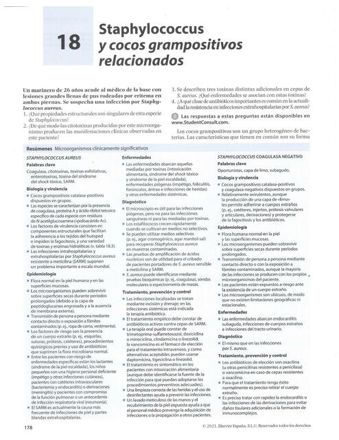 Staphylococcus y Cocos Grampositivos Relacionados 