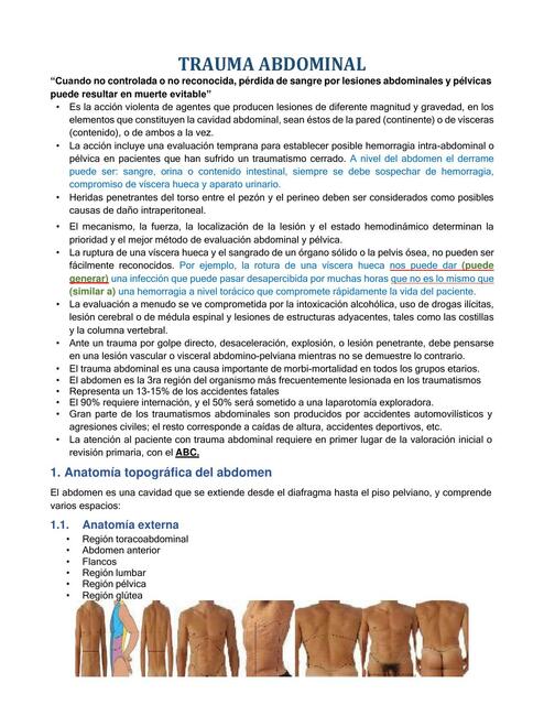 Trauma abdominal