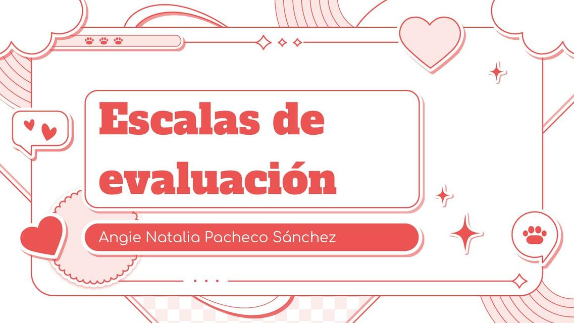 Escalas de evaluación