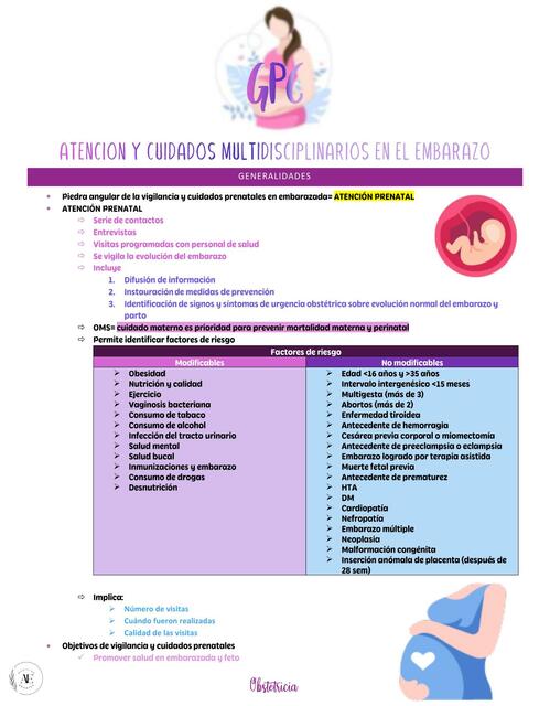 GPC-Atención y cuidados multidisciplinarios- Obstetricia