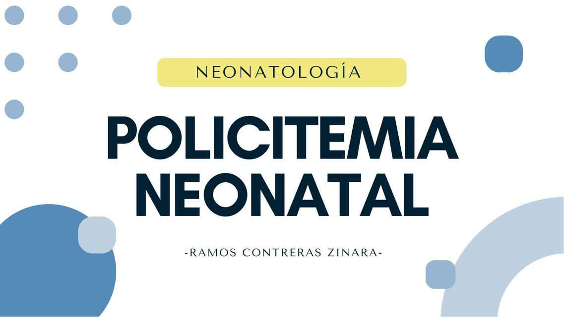 Policitemia Neonatal