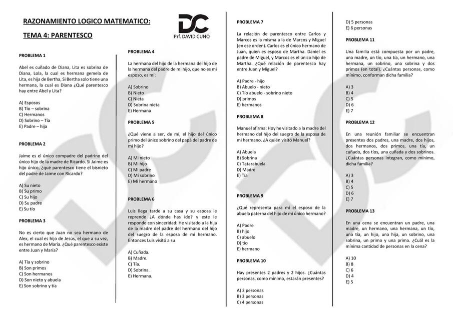 Tema 4: parentesco 