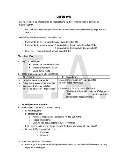 Dislipidemia