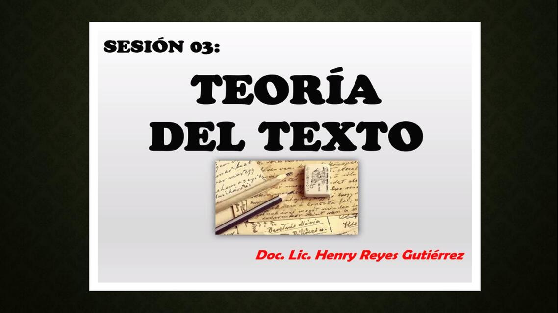 Teoría del texto 