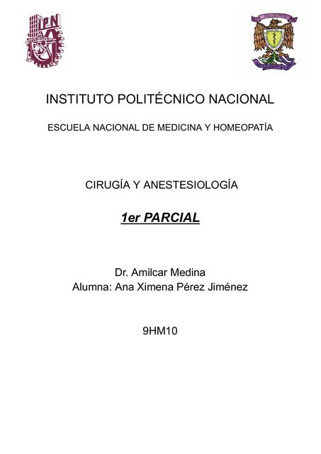 Cirugía y anestesiología 