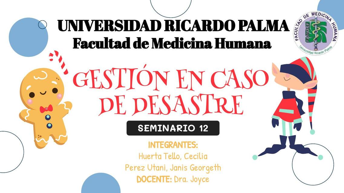 Gestión en caso de desastre