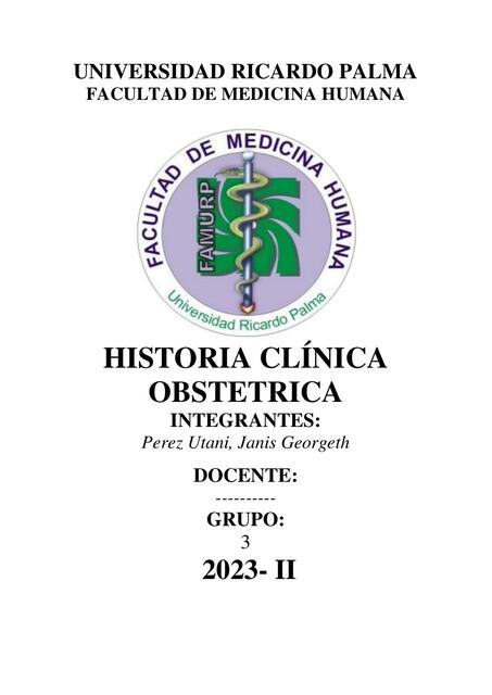 Historia clínica obstétrica