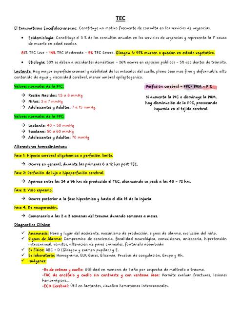 Traumatismo Encefalocraneano