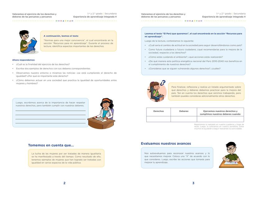 Valoramos el ejercicio de los derechos y deberes de las peruanas y peruanos