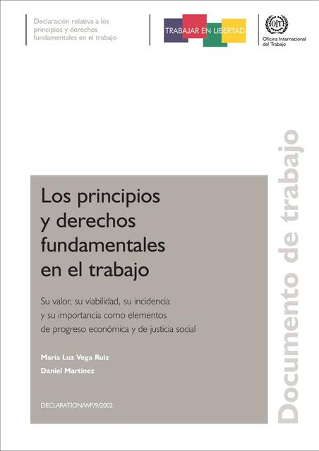 Los principios y derechos fundamentales en el trabajo 