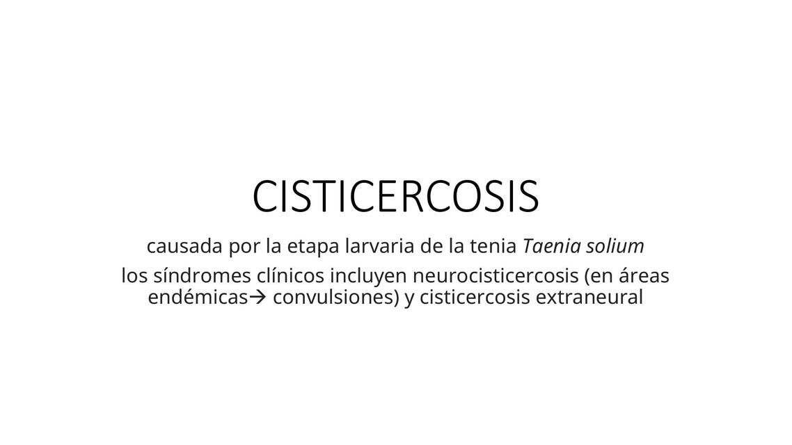 Cisticercosis 