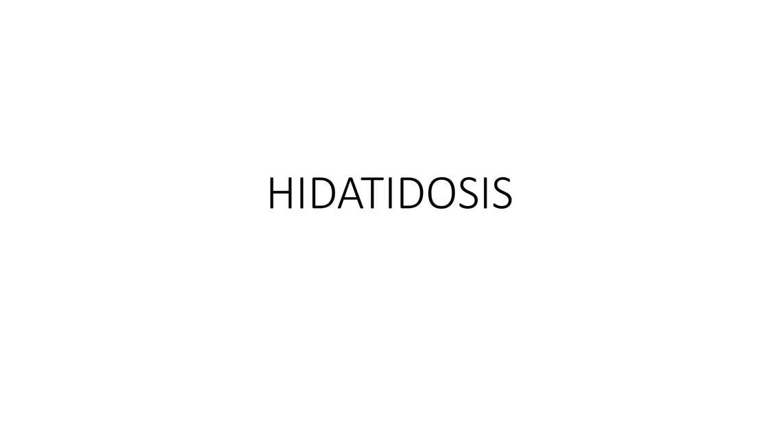 Hidatidosis 