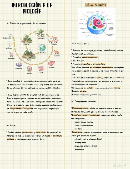 INTRODUCCIÓN A LA BIOLOGÍA - resumen tema TP1 UNLP