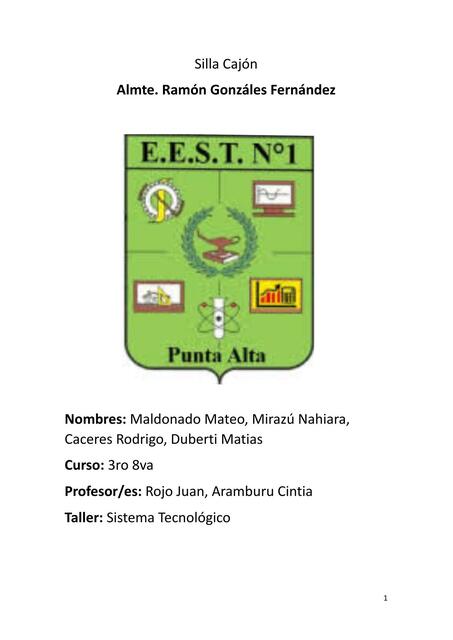 Informe Técnico sobre Silla Cajón