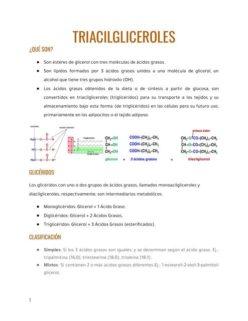 Triacilgliceroles 