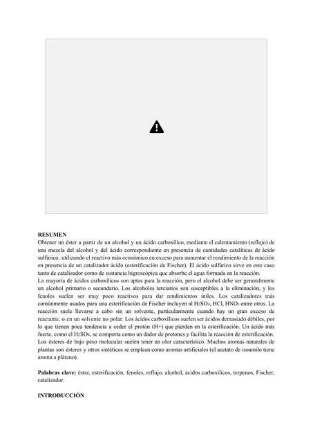 Esterificación acetato de isoamilo 