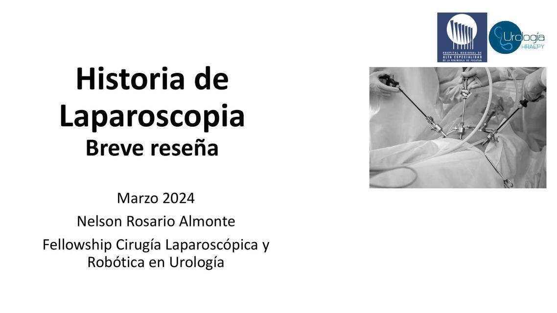 Historia de la Laparoscopia en Urologia