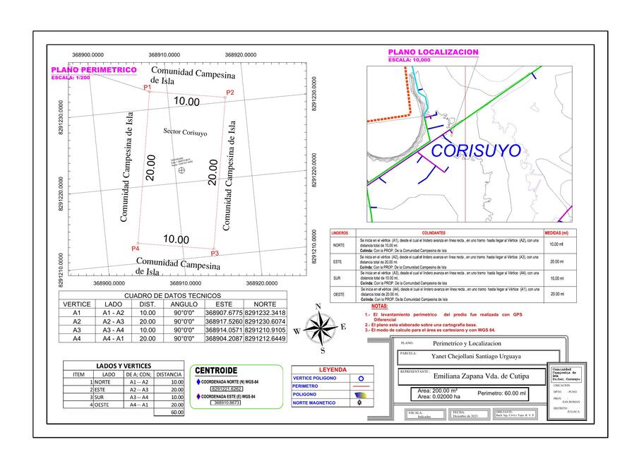 Plano Perimétrico Corisuyo