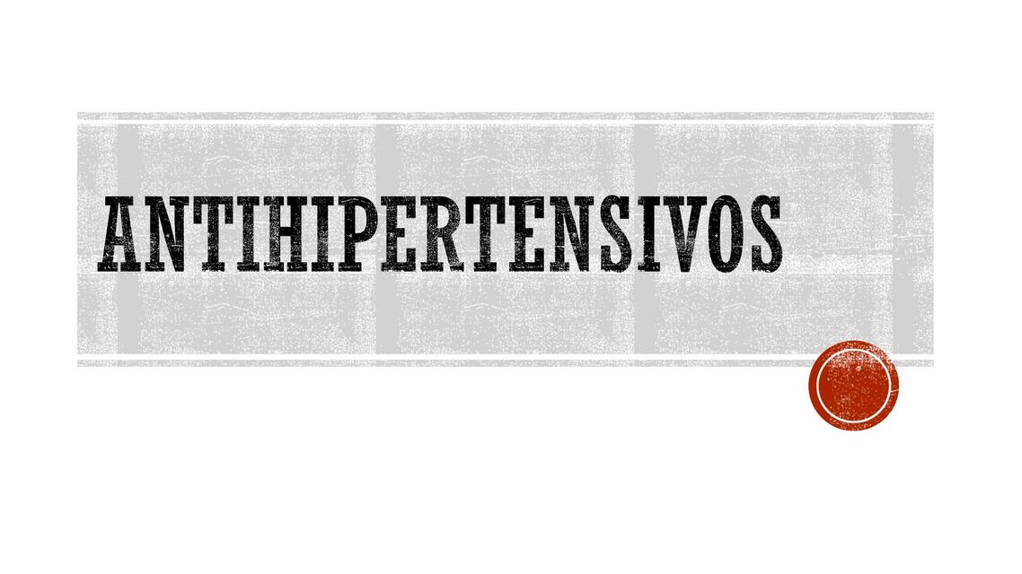 Antihipertensivos