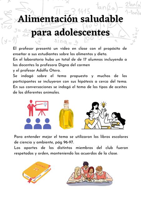 Alimentación Saludable para Adolescentes