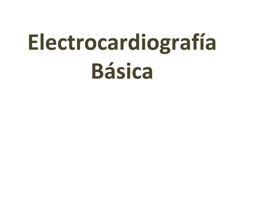 Electrocardiografía básica