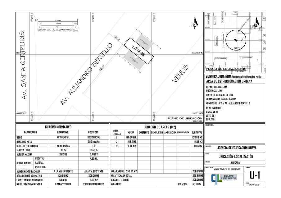 Ejemplo de Plano de Ubicación y Localización