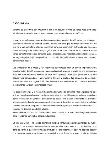 Caso : bellaflor | Alejandra | uDocz