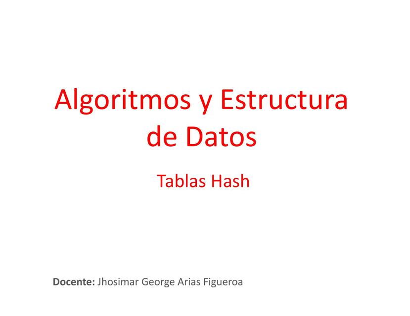 Algoritmos y Estructura de Datos 