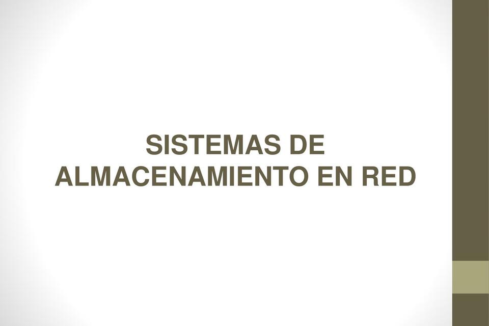 Sistemas de Almacenamiento en Red 