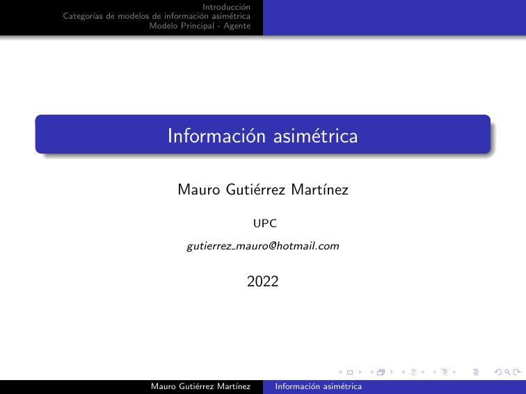 Información asimétrica 