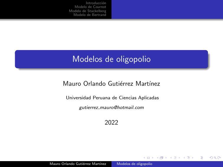 Modelos de oligopolio 