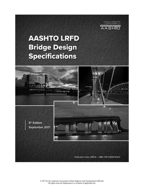 AASHTO LRFD Bridge Design Specifications 