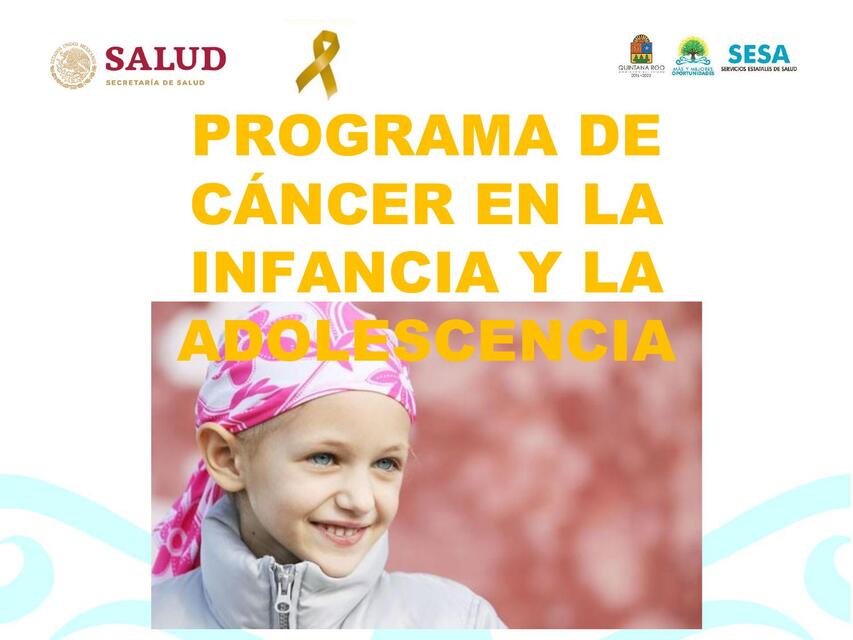 Programa de cáncer en la infancia y la adolescencia 